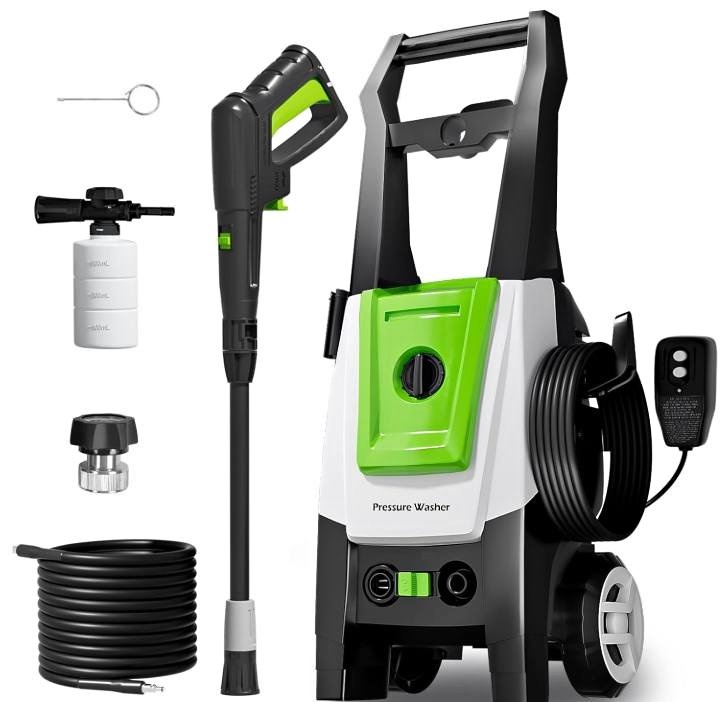 Pressure Washer with Adjustable Spray Nozzle