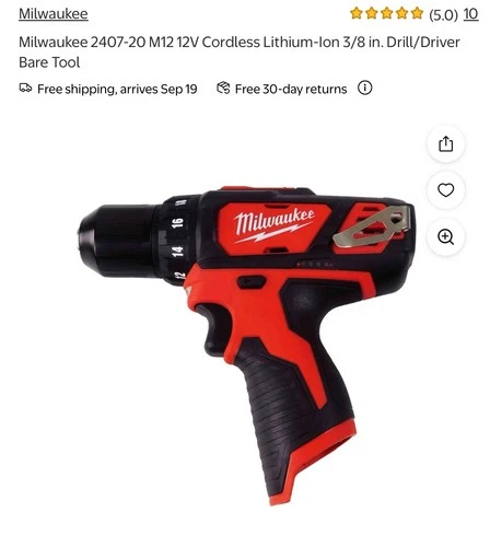 Milwaukee 2407-20 M12 12V Cordless Drill/Driver Bare Tool - photo 4
