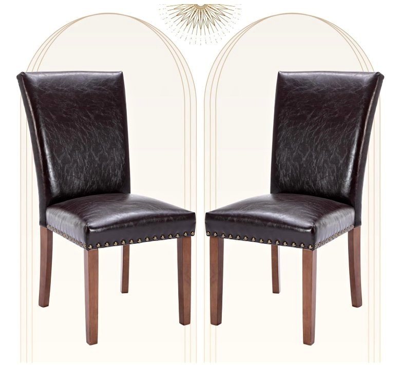 Upholstered Parsons Dining Chairs Set of 2