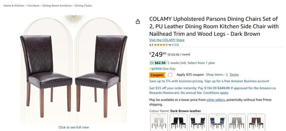 Upholstered Parsons Dining Chairs Set of 2 - photo 4