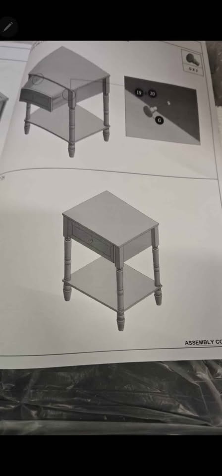 Ruston 1-drawer bedside table (set of 2) by Charlton Home - photo 4