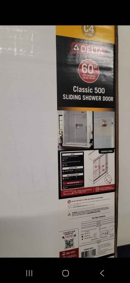 Delta Classic 500 Frameless Barndoor Shower Door - Black - photo 5