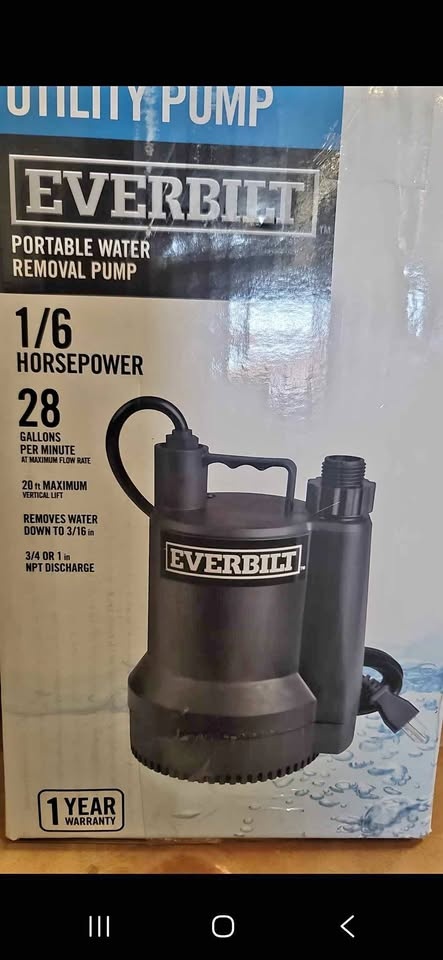 Everbilt 1/6 HP Submersible Utility Pump