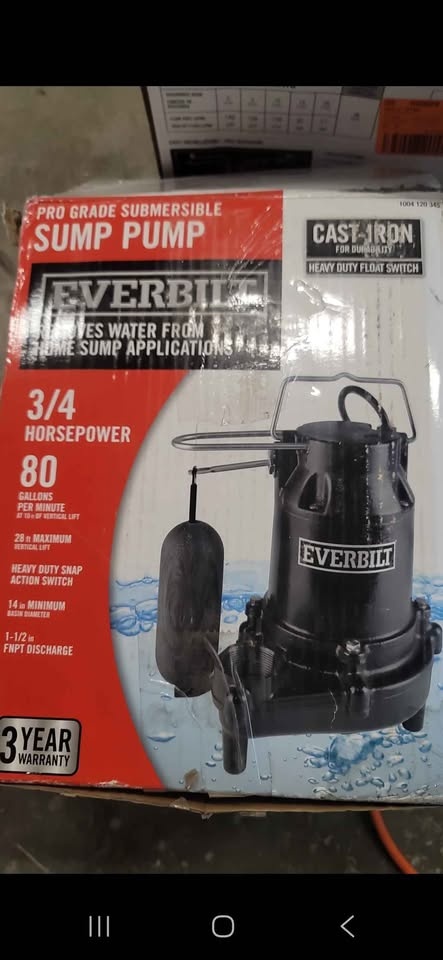 Everbilt 3/4 HP Submersible Sump Pump - photo 3