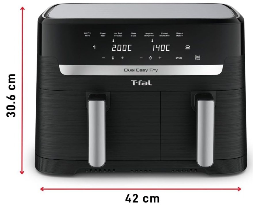 T-fal Dual Easy Fry XL Air Fryer - 7-in-1, 2 Baskets - photo 4