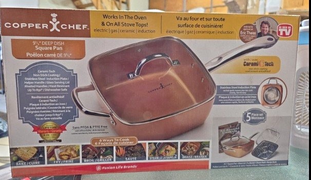 Copper Chef 9½" Deep Dish Square Pan