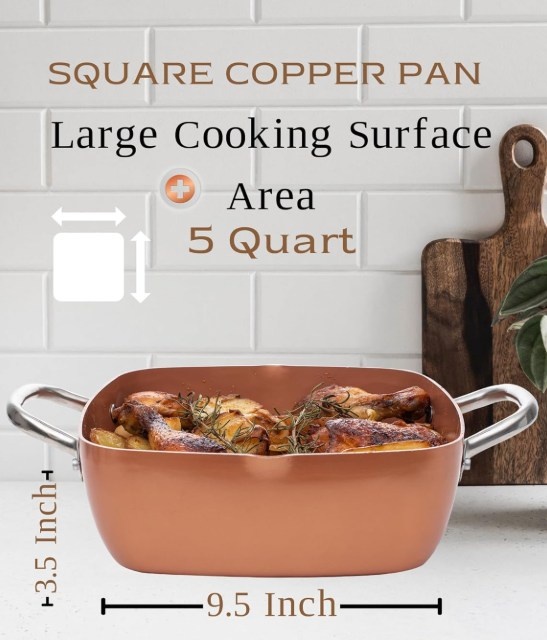 Copper Chef 9½" Deep Dish Square Pan - photo 3