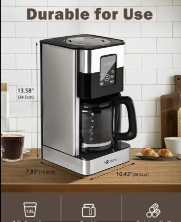 Programmable 12 Cup Coffee Maker - Homtone - photo 2