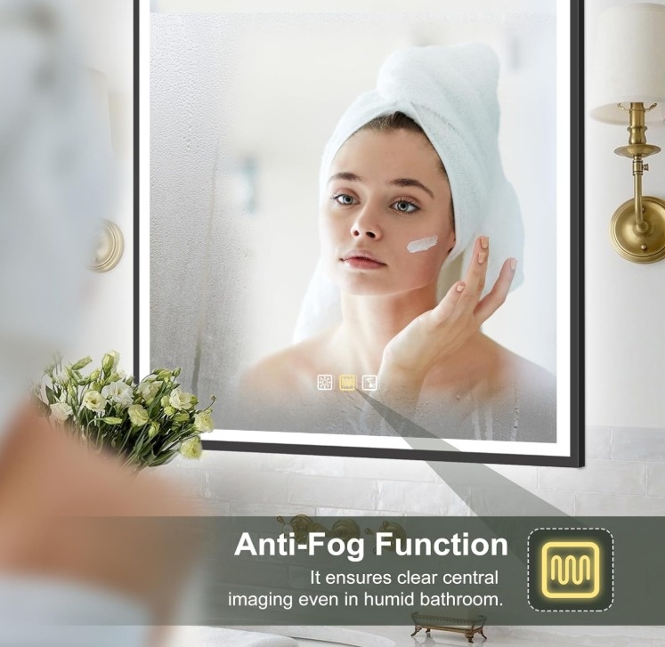 LED Bathroom Mirror, Bluetooth, Anti-Fog, Dimmable, 3 Colors - photo 5