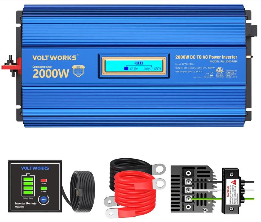2000W Power Inverter 12V DC to 110V AC - photo 2