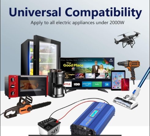 2000W Power Inverter 12V DC to 110V AC - photo 3