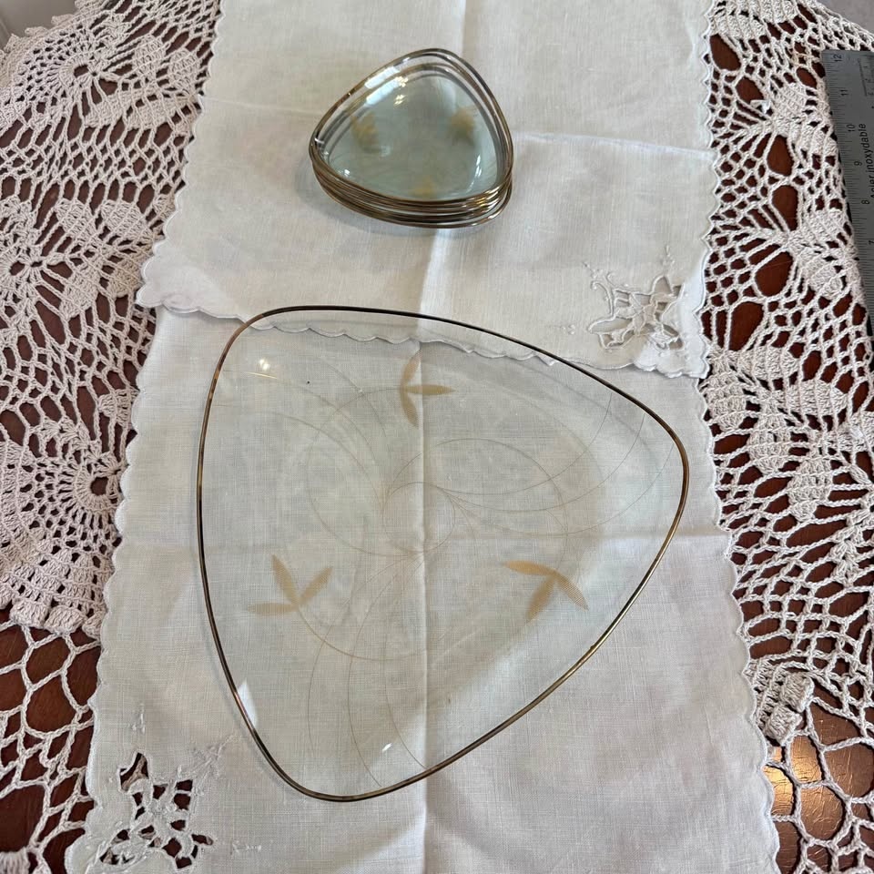 Atomic Age MCM Serving Dish with 6 Side Dishes