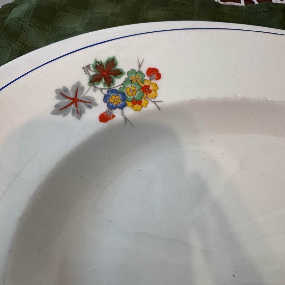 2 Beautiful Antique Bone China Platters - photo 3