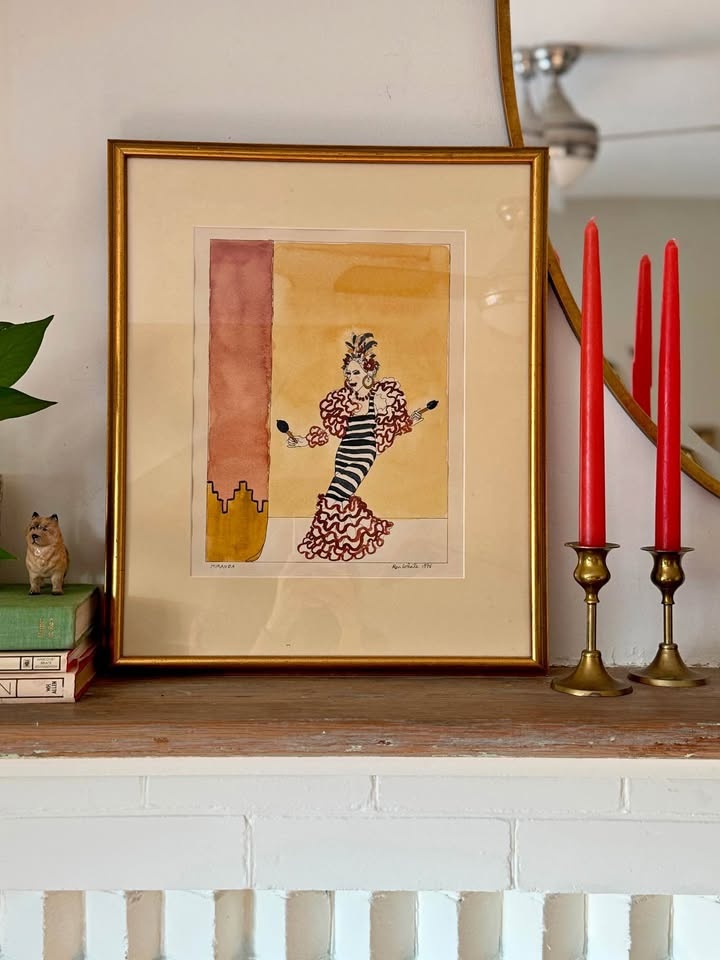 Vintage Watercolour "Miranda" by Ron Whate (1976) - Fashion Art