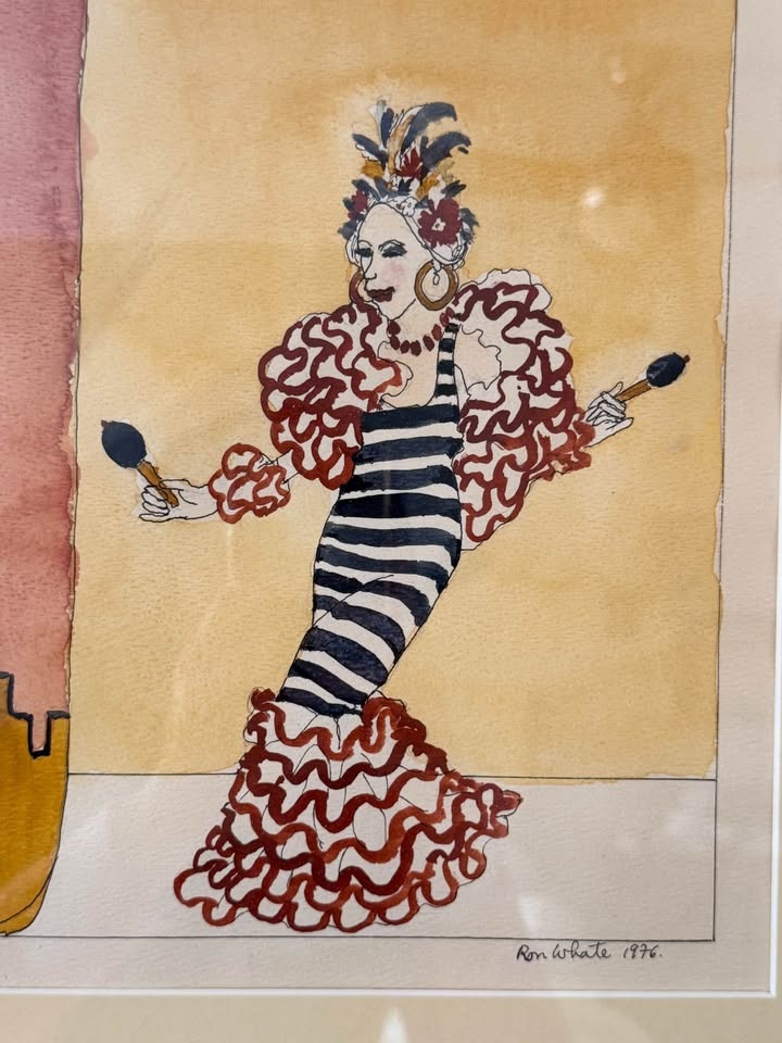 Vintage Watercolour "Miranda" by Ron Whate (1976) - Fashion Art - photo 2