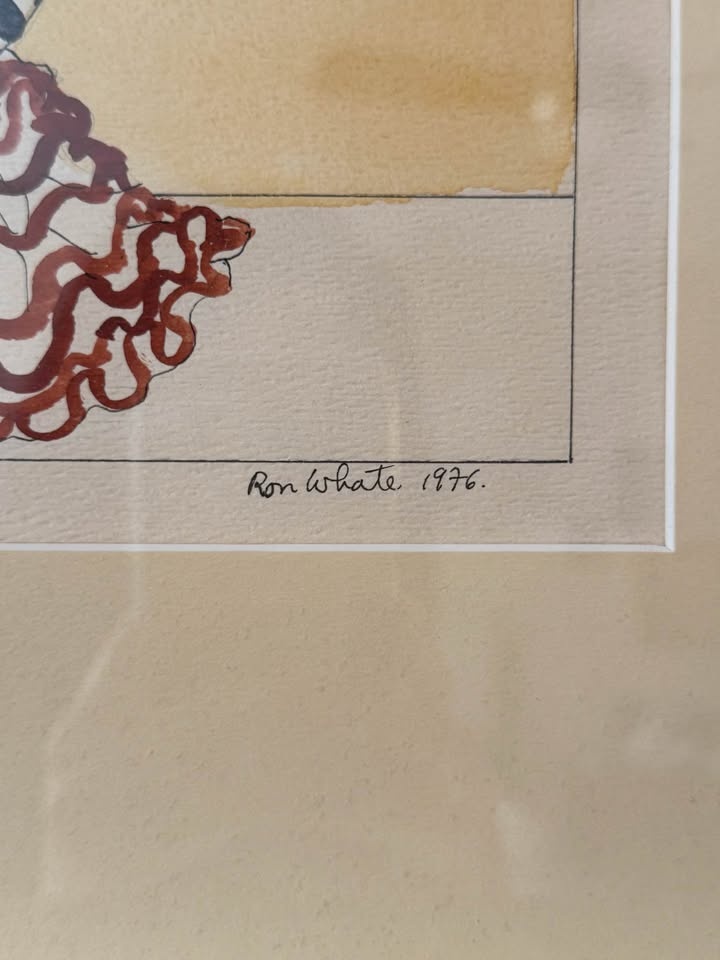 Vintage Watercolour "Miranda" by Ron Whate (1976) - Fashion Art - photo 3