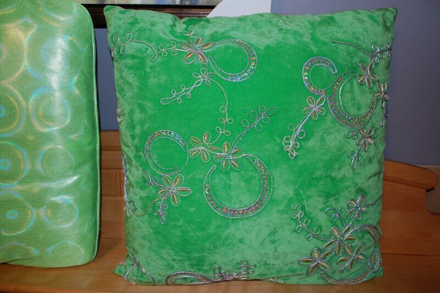 Decorative pillows- vibrant green color
