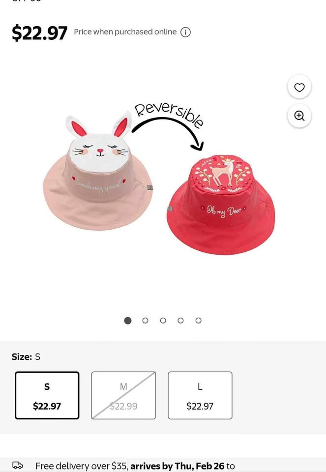 FlapJackKids Reversible Sun Hat, UPF 50+