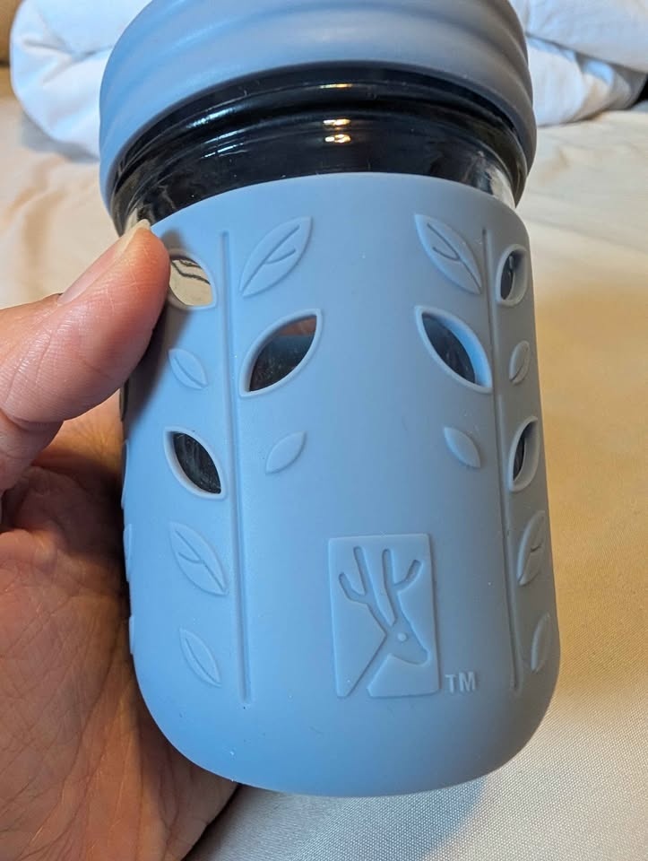 Elk and Friends Glass Cups with silicone straw - photo 3