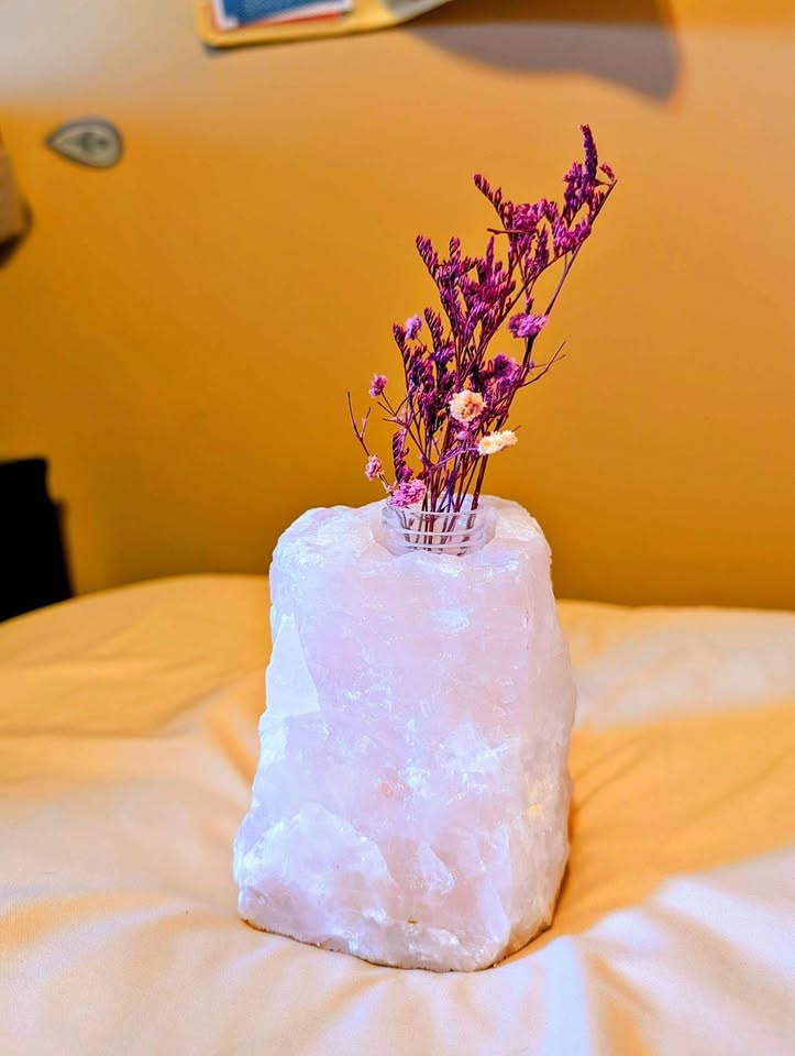 Whole Rose Quartz Gemstone Vase