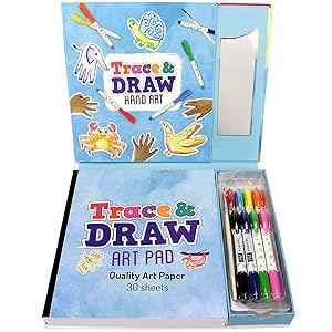 SpiceBox Handprint Drawing Tracing Kit for Kids with Watercolor - photo 3