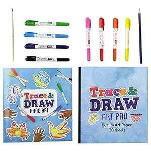 SpiceBox Handprint Drawing Tracing Kit for Kids with Watercolor - photo 4