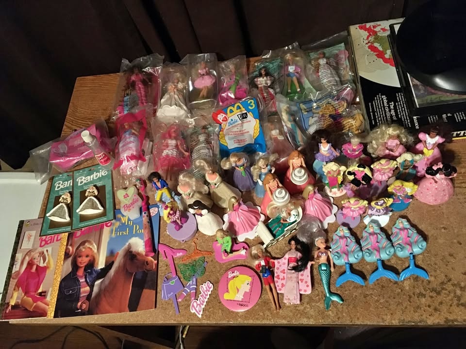 Barbie Toy Lot: Figures, Pins, Hallmark Items, McDonald's