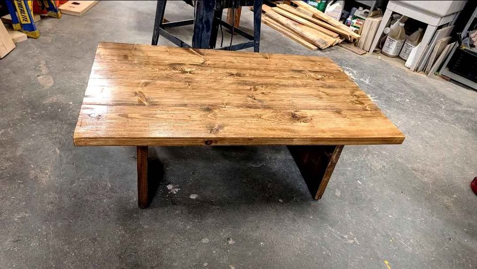 Handmade Solid Wood Coffee Table – Rustic / Farmhouse Style
