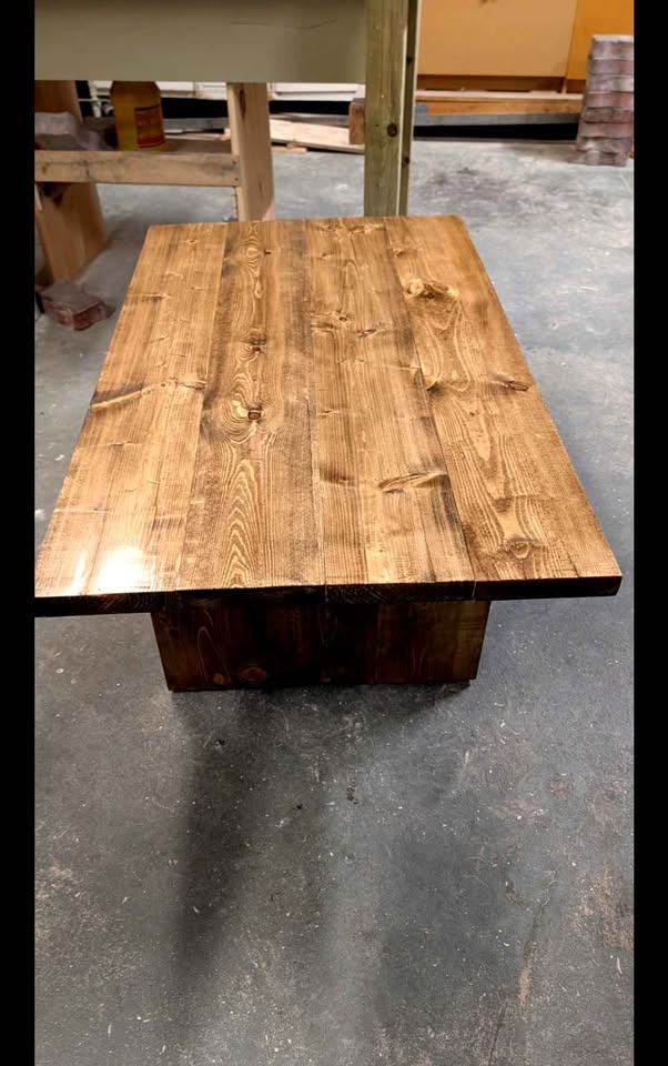 Handmade Solid Wood Coffee Table – Rustic / Farmhouse Style - photo 2