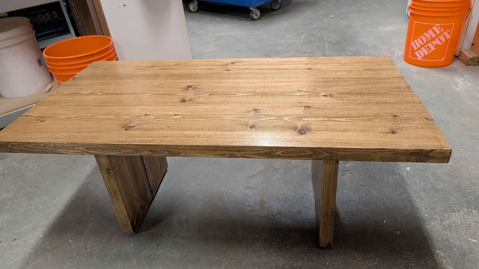 Handmade Solid Spruce Coffee Table – Rustic Finish (NEW) - photo 3