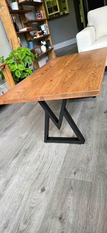 Solid Oak Coffee Table – Handmade Modern Industrial - photo 5