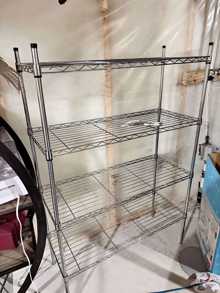 4-Tier Chrome Wire Shelving Unit