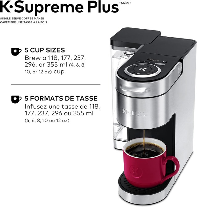KEURIG K-SUPREME PLUS COFFEE MAKER, SILVER - photo 5