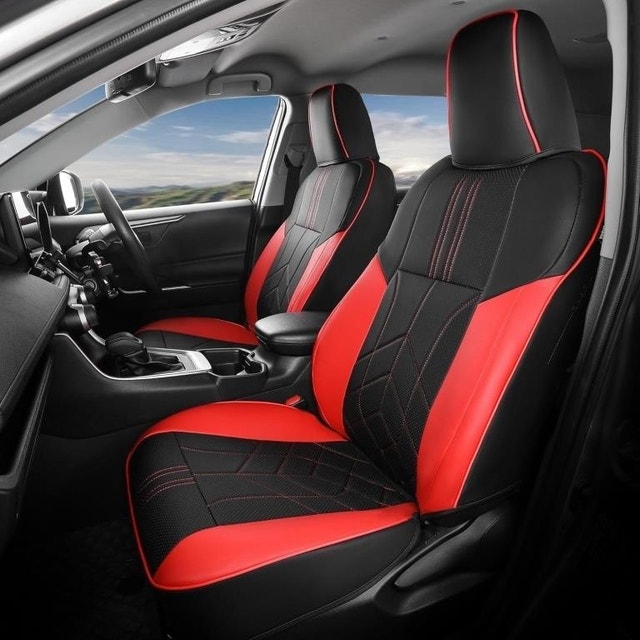 TOYOTA RAV4 SEAT COVERS 2013-2018 BLACKRED