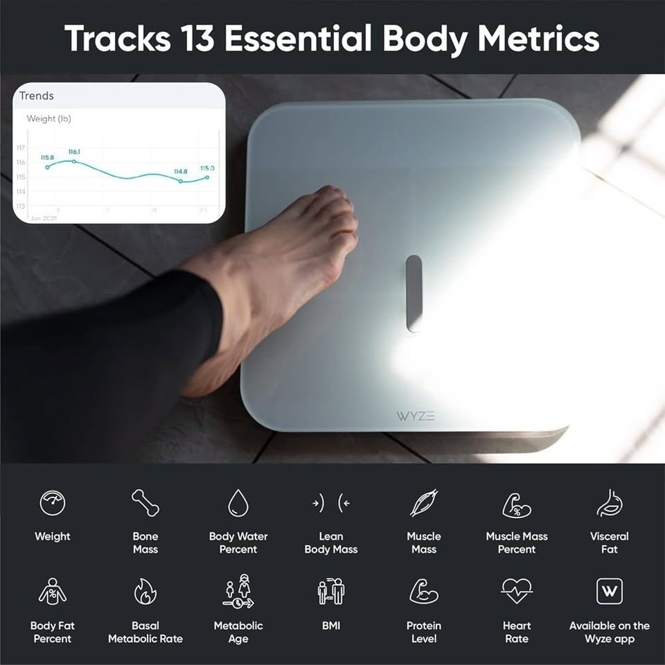 WYZE Smart Scale X Body Weight Scale 400 lb White - photo 2