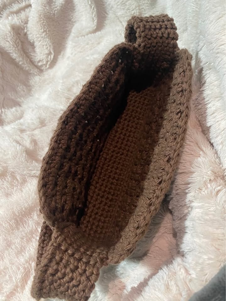 Handmade Crochet Waffle Shoulder Bag - photo 5