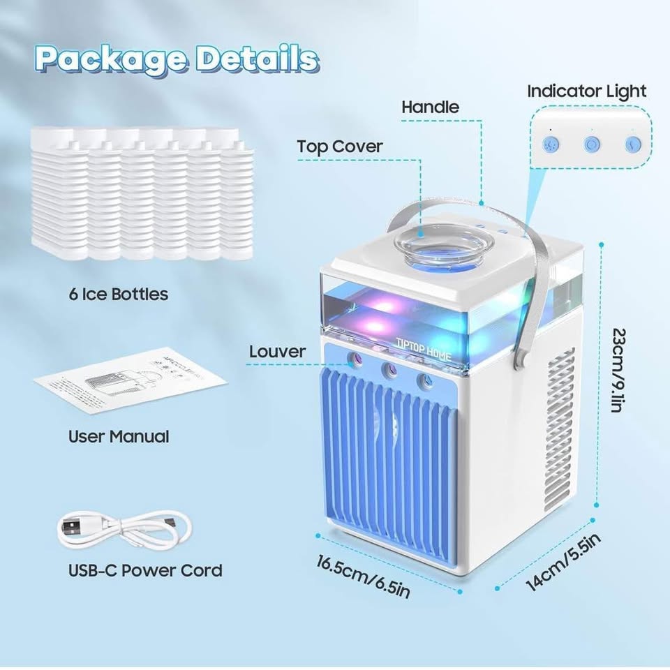 Portable 4-IN-1 Evaporative Air Cooler with App Control - photo 5