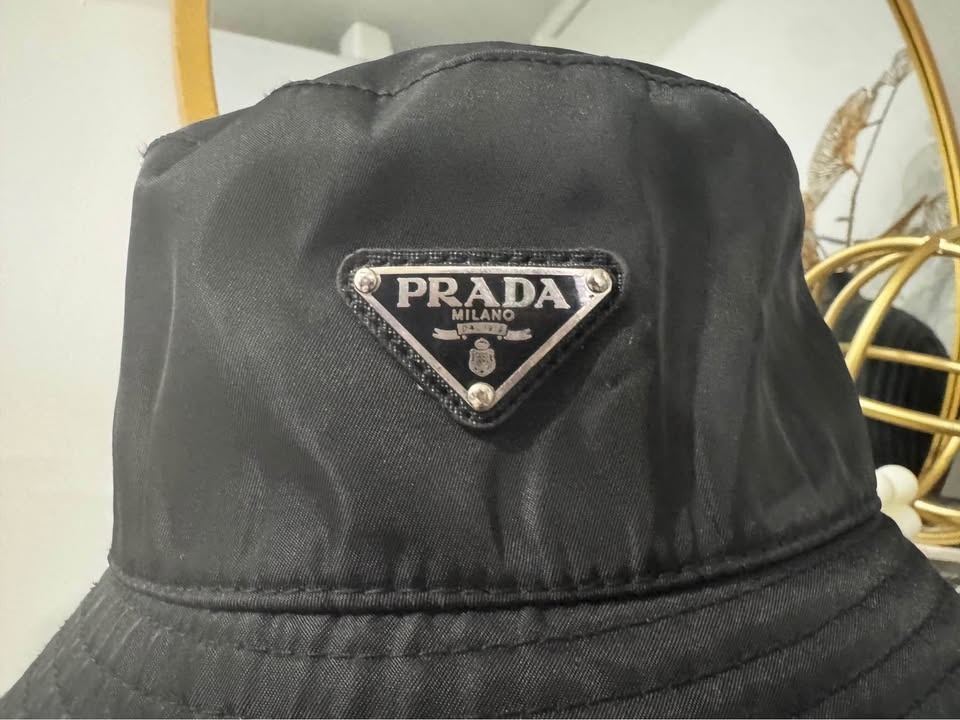 Prada Black Nylon Bucket Hat with Iconic Logo - photo 3
