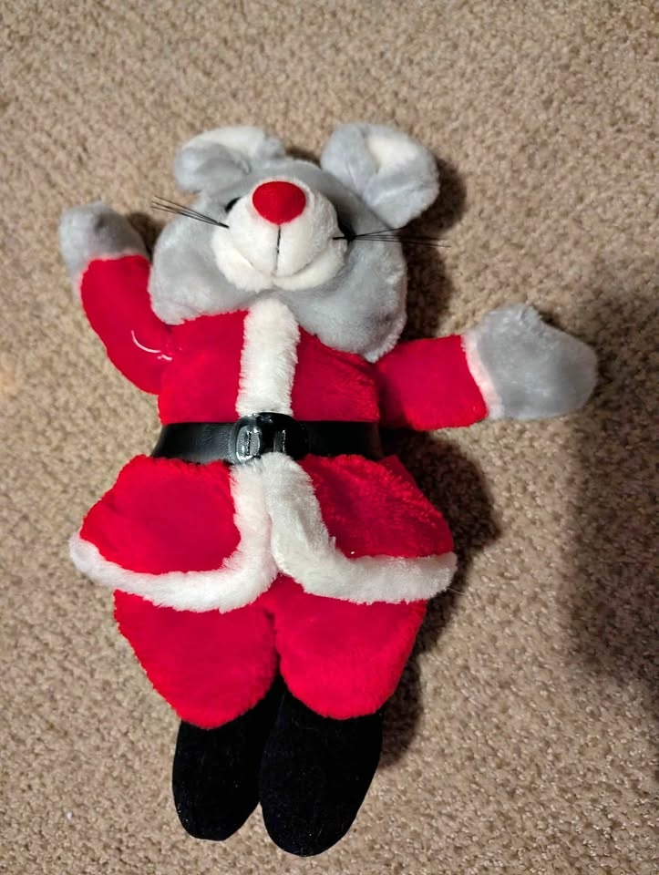 Santa Mouse Reversible Plush