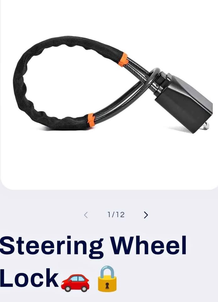 🚨Steering Wheel Lock – The Ultimate Visual Deterrent That Thieve