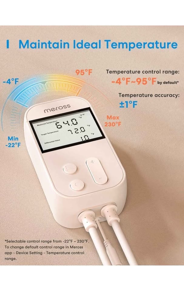 meross Smart Temperature Controller with Heating Cooling Power P - photo 2