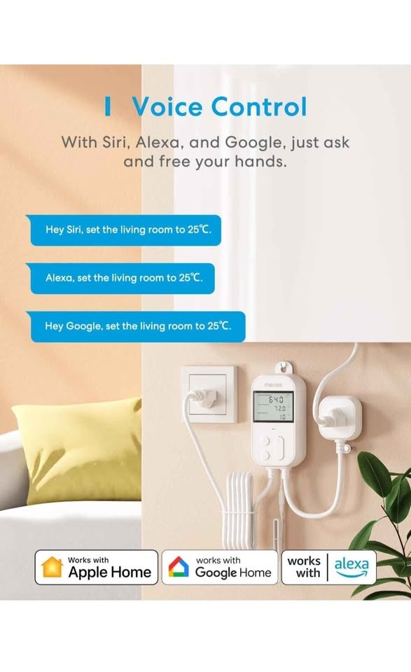 meross Smart Temperature Controller with Heating Cooling Power P - photo 4
