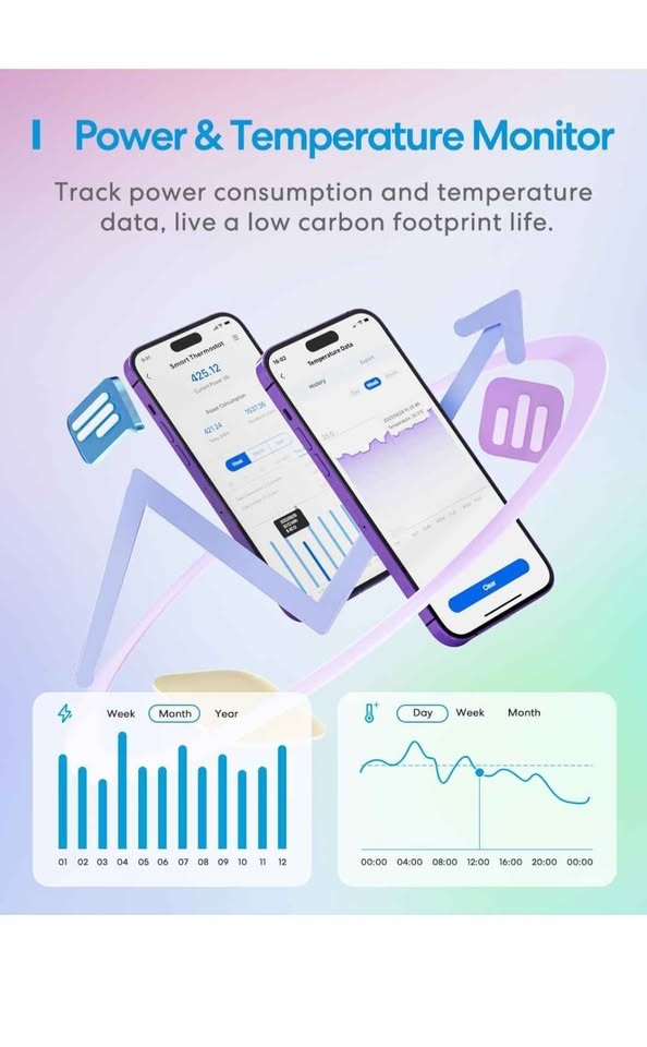 meross Smart Temperature Controller with Heating Cooling Power P - photo 5
