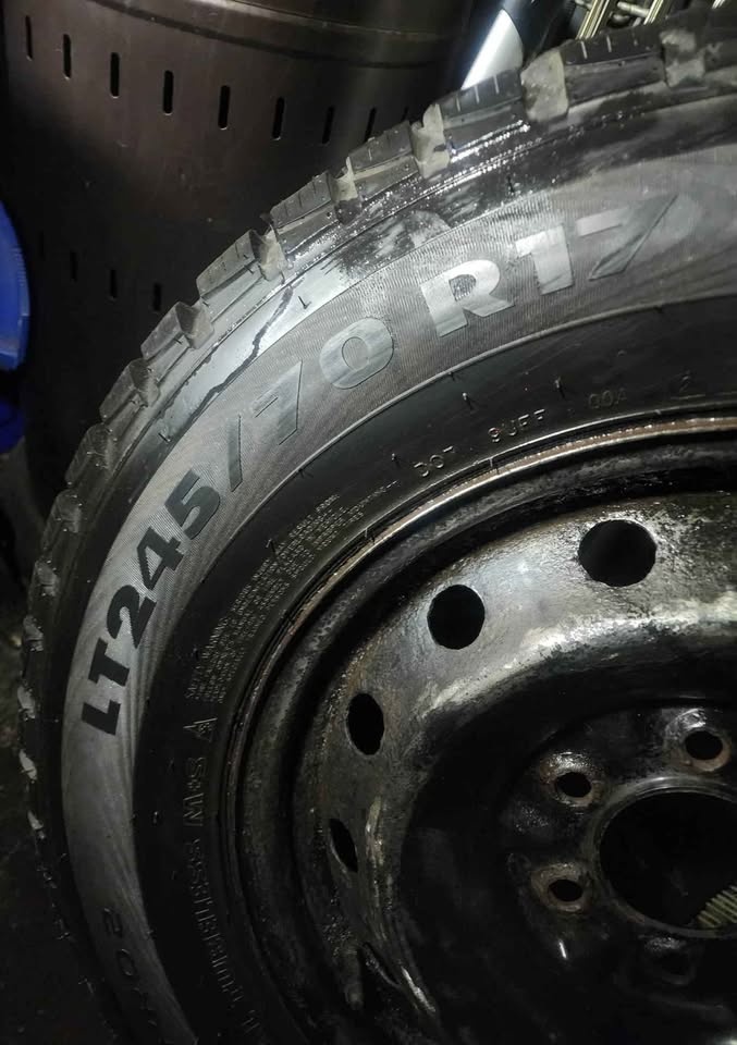 LT245/70R17 Winter Tires on 17" Steel Rims - photo 2
