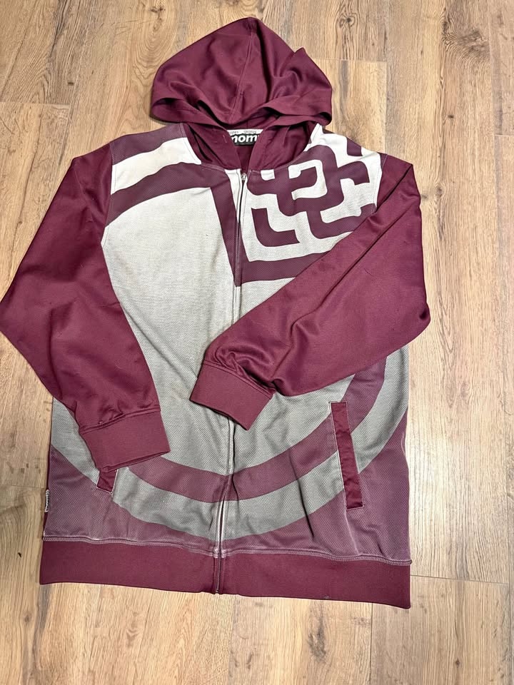 Nomis XL Maroon Grey Full Zip Hoodie Camp of Champions