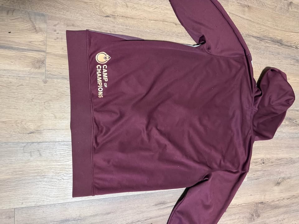 Nomis XL Maroon Grey Full Zip Hoodie Camp of Champions - photo 2