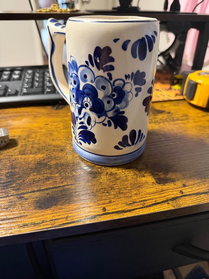 Blue and White Ceramic Mug - photo 2