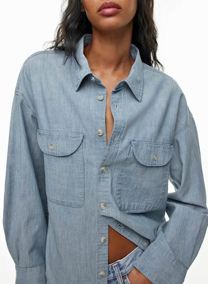 Aritzia Denim Forum Chambray Denim Shirt XS