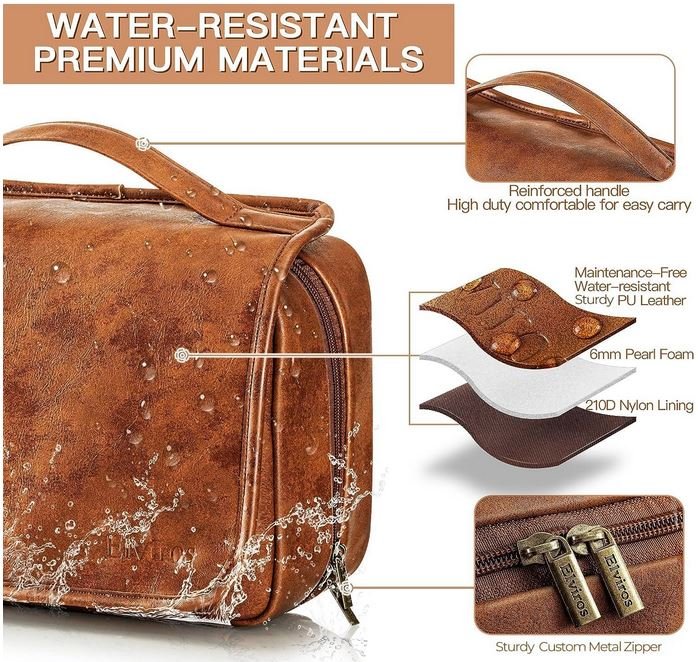 Elviros Hanging Toiletry Bag for Men and Women - photo 2