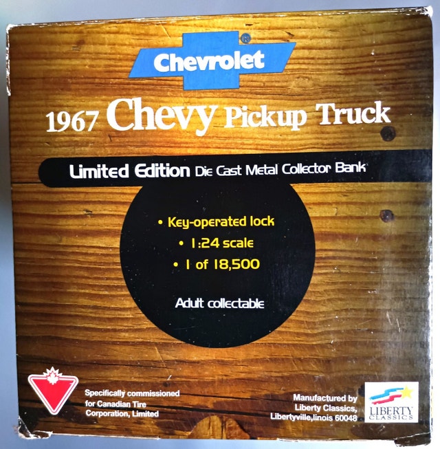 1967 Chevy Pickup Canadian Tire Die Cast Collector Bank - photo 3